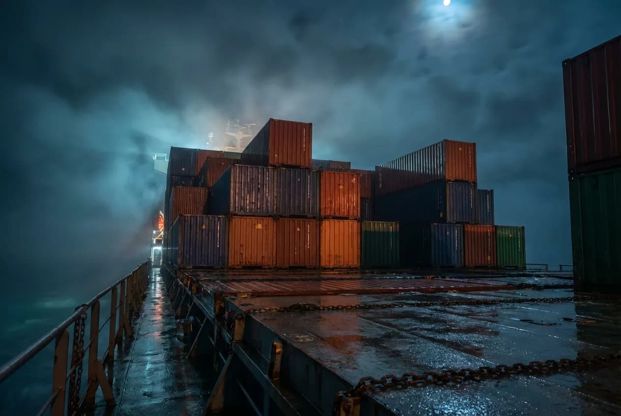 Shipping containers at a port - Marengo drug trafficking case